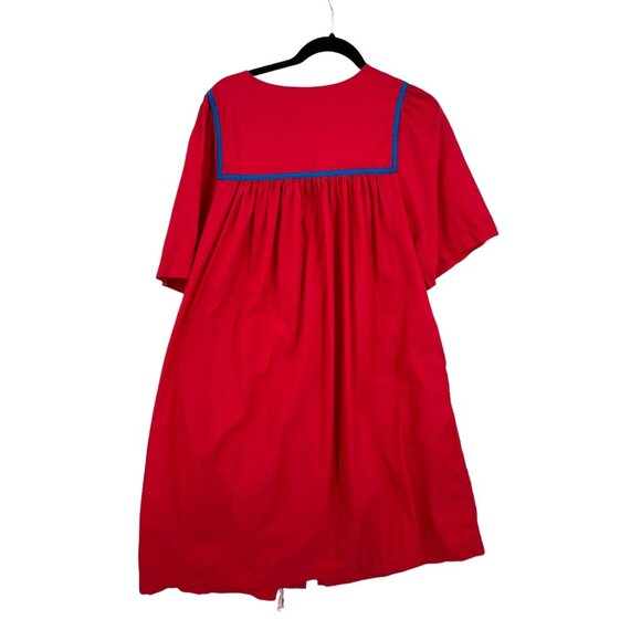 Go Softly Patio Robe‎ Housedress Womens Small Housecoat Embroidered Grannycore - Picture 2 of 13